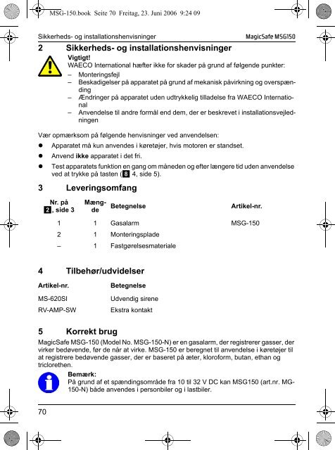 MagicSafe MSG150 - Waeco