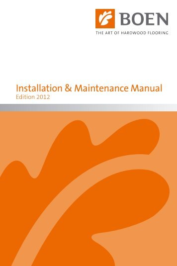 Installation & Maintenance Manual - Boen