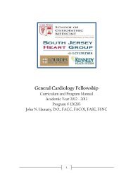 General Cardiology Fellowship - South Jersey Heart Group