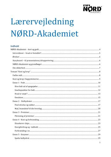 Lærervejledning NØRD-Akademiet - DR