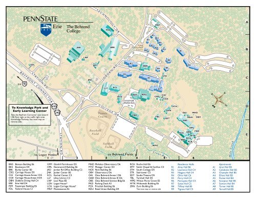 penn state campus map app Campus Map Penn State Erie penn state campus map app