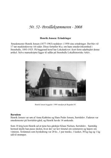 Nr. 52 Henrik Jensen - Stensballe Lokalhistoriske Arkiv