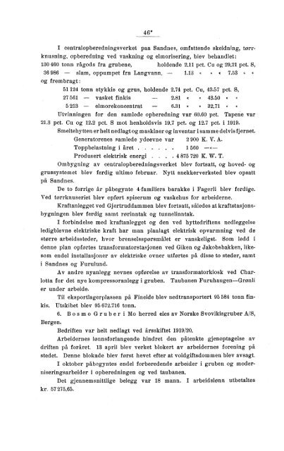 Norges bergverksdrift 1919 og 1920