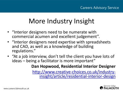 Interior Design - Careers Advisory Service - University College ...