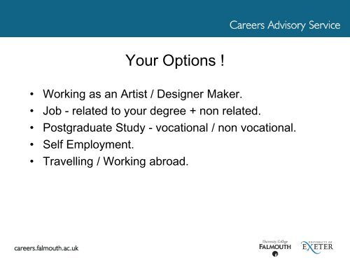 What Next - Careers Advisory Service - University College Falmouth