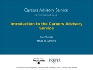 PGCHE Presenatation - Careers Advisory Service - University ...