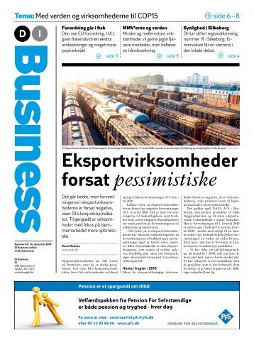 Eksportvirksomheder forsat pessimistiske - Dansk Industri