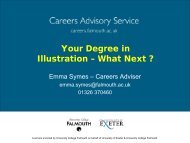 What Next - Careers Advisory Service - University College Falmouth