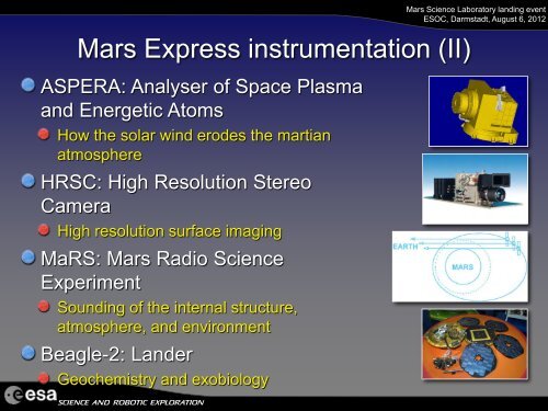 Mars Express Science Presentation - ESA M. MCCaughrean (PDF)