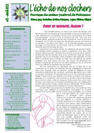 n° 3 avril 2012 - Secteur Pastoral de Palaiseau