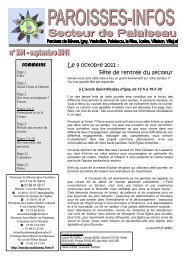 n° 261 septembre 2011 - Secteur Pastoral de Palaiseau