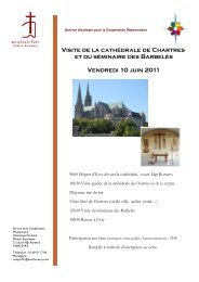 Visite de la cathédrale de Chartres et du séminaire des Barbelés ...