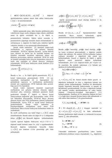 Vektör Makinaları Temelli Hiperspektral Sınıflandırma için Seyreklik ...