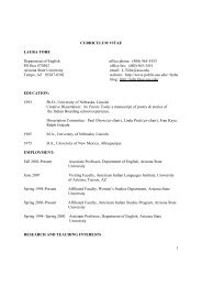 Curriculum Vitae - Arizona State University