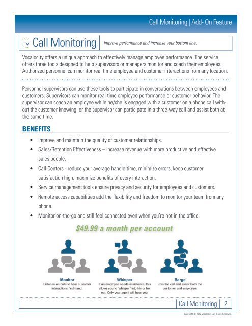 Call Monitoring - Vocalocity