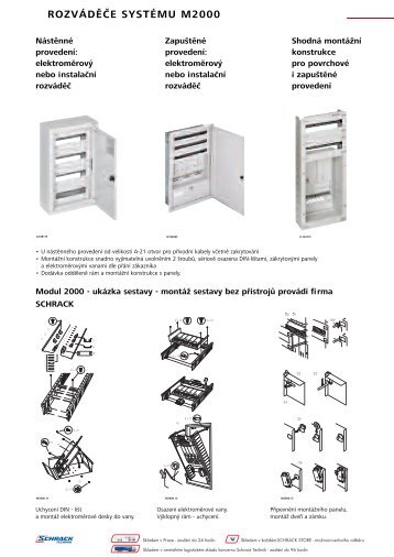 rozváděče systému m2000 / montážní konstrukce - Schrack