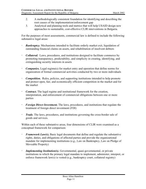 Commercial Legal And Institutional Reform (CLIR) - Economic Growth