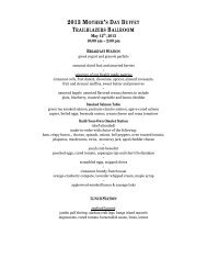 View The Mother's Day Brunch Menu - Kierland Resort