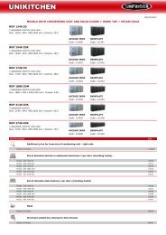 models with condensing unit and solid doors + work top + ... - Unifrigor