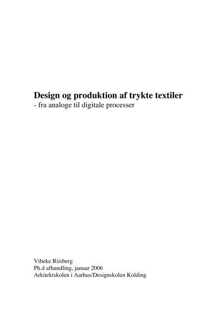Design produktion af textiler