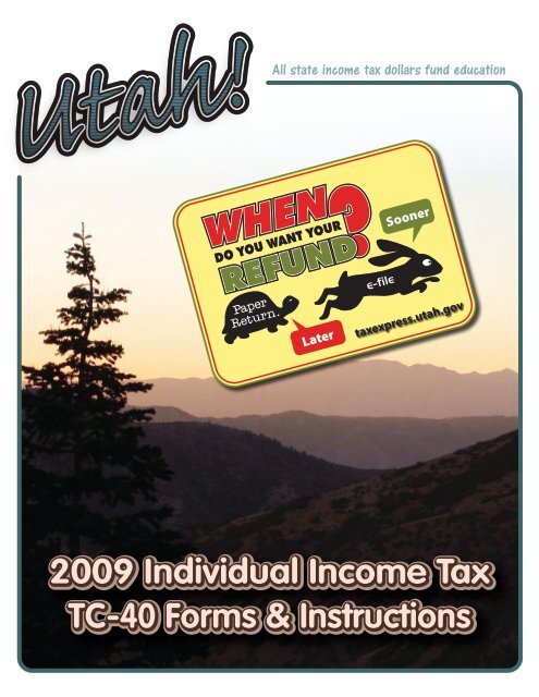 2009 Individual Income Tax TC-40 Forms & Instructions