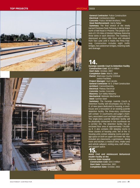 2003 arizona top projects - ENR Southwest | McGraw-Hill Construction