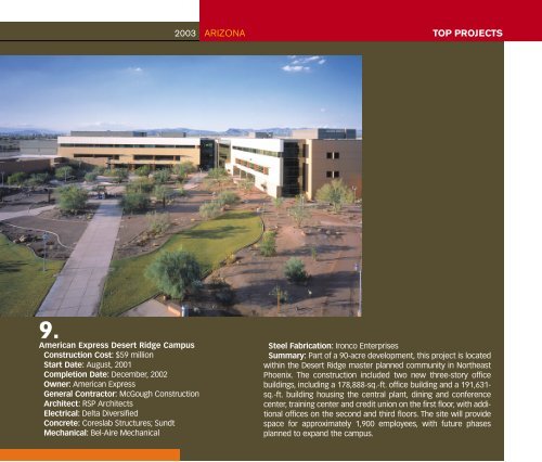 2003 arizona top projects - ENR Southwest | McGraw-Hill Construction