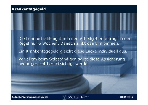 Aktuelle Versorgungskonzepte für Selbstständige - Antretter GmbH