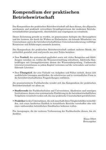 Kompendium der praktischen Betriebswirtschaft