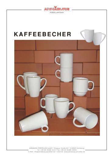 KAFFEEBECHER - ANNABURG Porzellan Gmbh