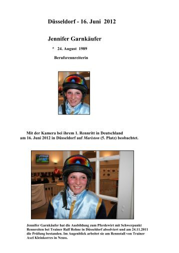 Jennifer Garnkäufer - Jockeys-in-deutschland.de