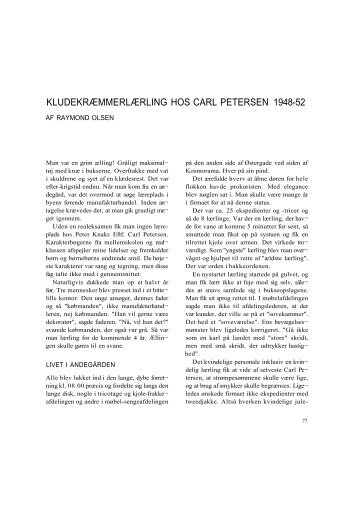 Kludekræmmerlæring hos Carl Petersen 1948-52