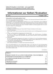 Informationen zur Selbst Evaluation - Univation