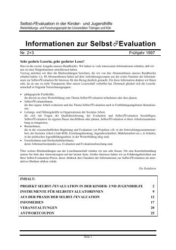 Informationen zur Selbst Evaluation - Univation
