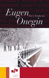 Programmheft - Eugen Onegin - Theater Nordhausen