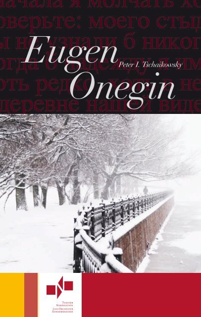 Programmheft - Eugen Onegin - Theater Nordhausen