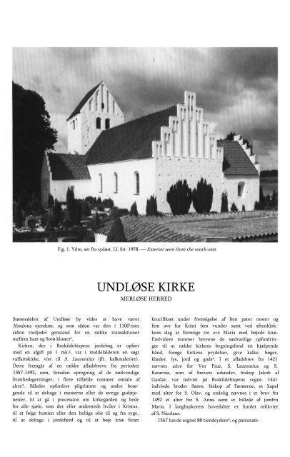 UNDLØSE KIRKE - Danmarks Kirker - Nationalmuseet