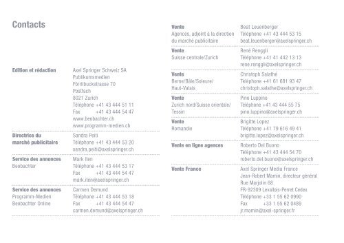 Tarif combi 2011