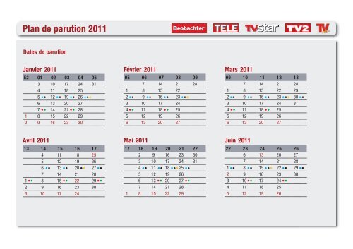 Tarif combi 2011