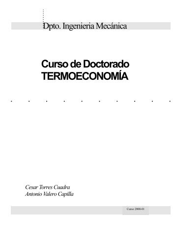 Curso de Doctorado TERMOECONOMÍA Cesar Torres Cuadra ...