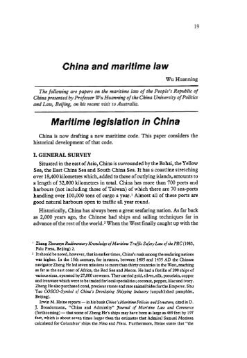 China and Maritime Law