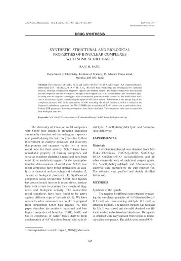 synthetic, structural and biological properties of binuclear complexes ...