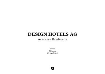 DESIGN HOTELS AG