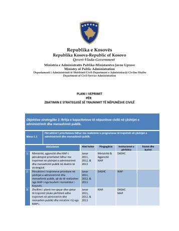 Republika e Kosovës - Ministria e Administratës Publike