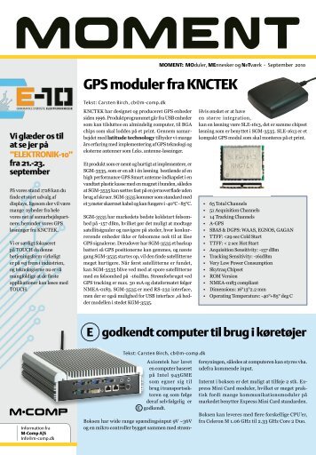 GPS moduler fra KNCTEK - M-COMP