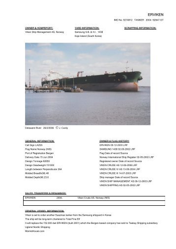 ERVIKEN - Cargo Vessels International