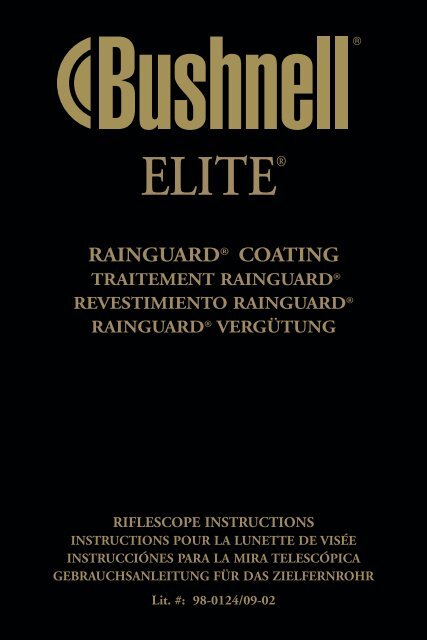 Elite RS Inst. Manual 09/02 - Bushnell
