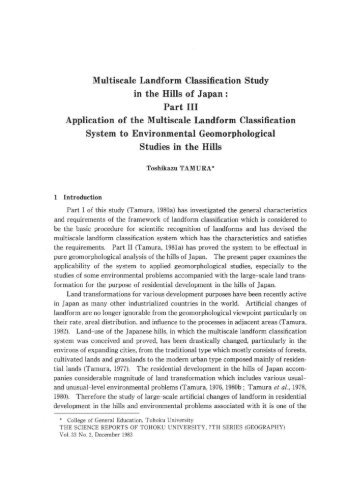 Multiscale Landform Classification Study in the Hills of Japan : Part ...