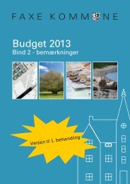 Budget 2013 til 1. behandling - Bind 2 - Faxe Kommune