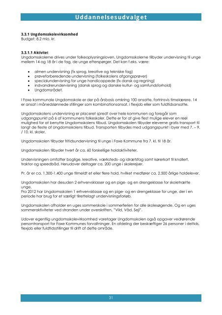 Budget 2013 til 1. behandling - Bind 2 - Faxe Kommune